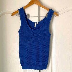 Frenchie Nordstrom Blue Knit Tank Top